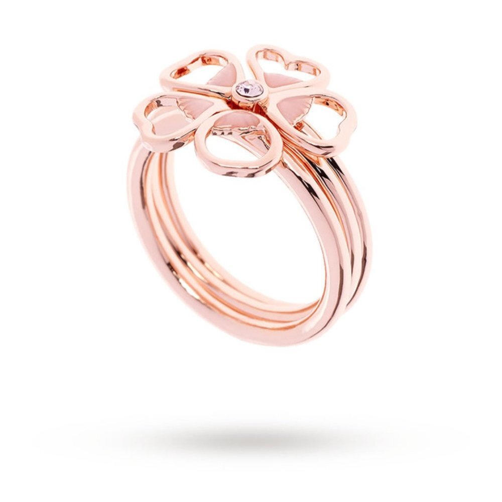 Ted Baker London Pink Jackie Crystal Stacking Rings